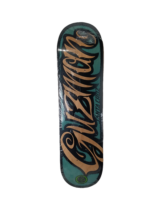 Santa Cruz Emmanuel Guzman Black Blue Woodgrain Size 8.375" Vintage NOS Deck