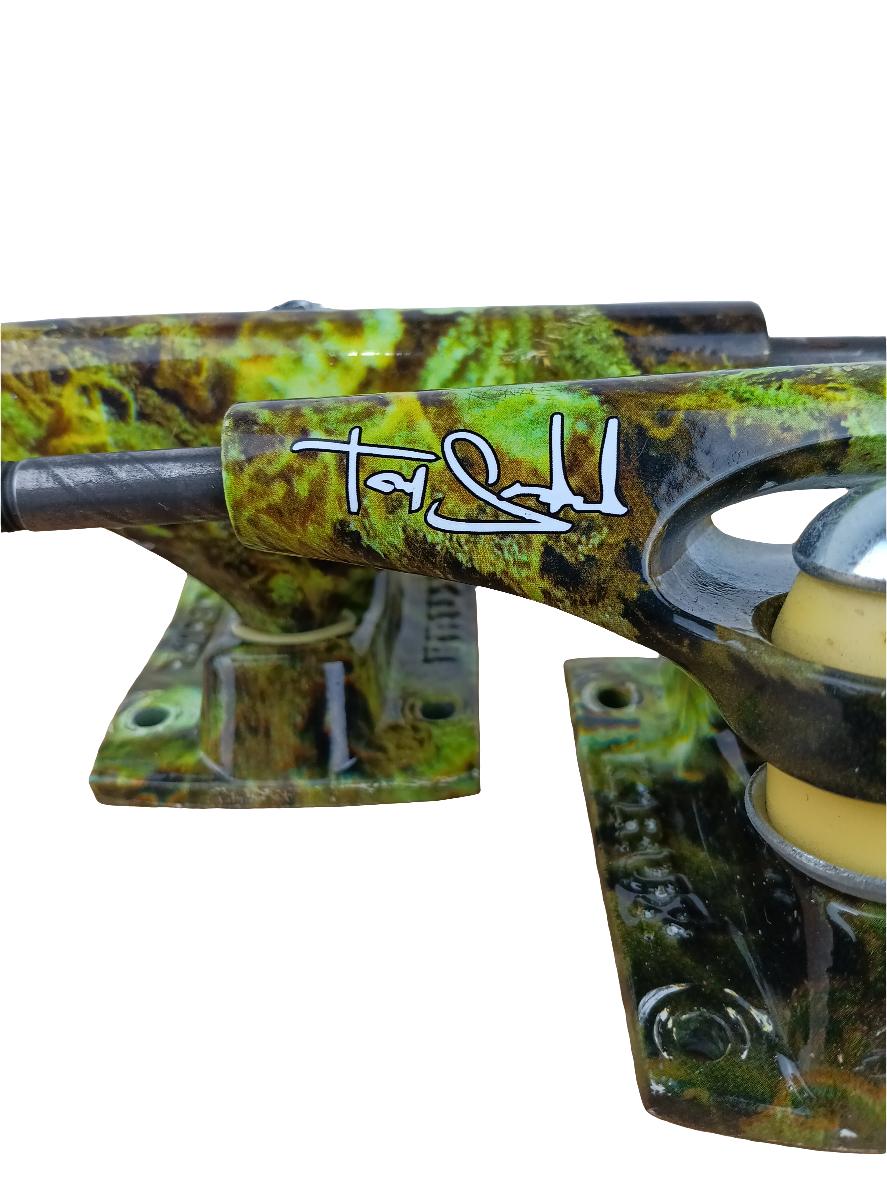 Krux Trucks Tommy Sandoval Signature Ganja Multicolor 3.5 Downlow Reverse Kingpin Trucks