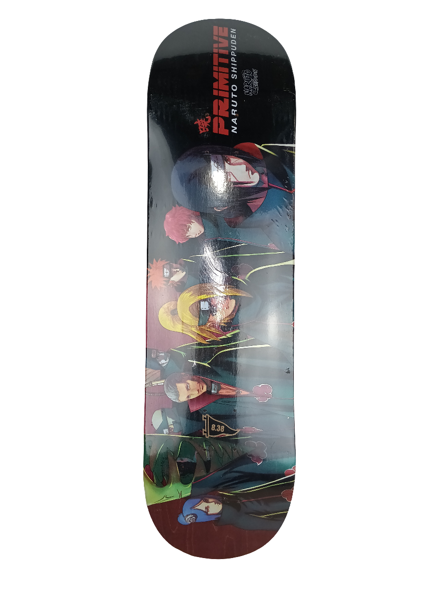 Primitive Naruto Shippuden Black Multi Color Size 8.38 Skateboard Deck