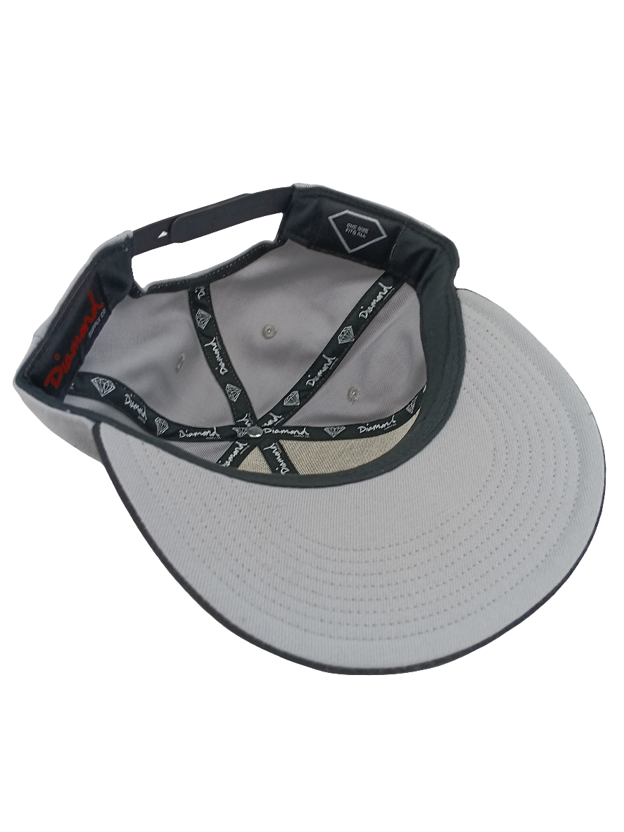 Diamond Supply Co. Grey Silver Black Vintage Snapback Hat