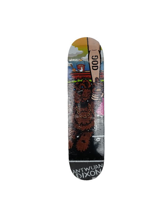 Dog Antwuan Dixon Gangster Teddy Bear Black Brown Multi Color Size 7.9 Skateboard Deck