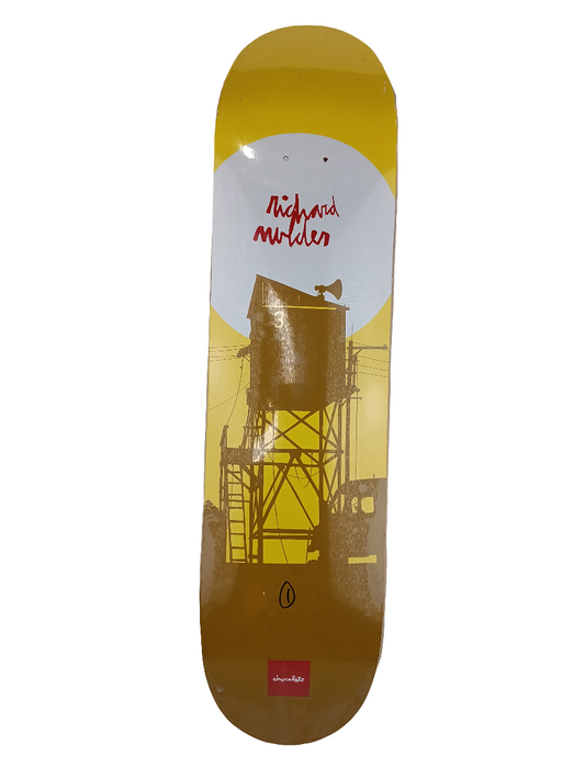 Chocolate Richard Mulder Watchtower Brown Yellow White 7.625" Vintage NOS Deck