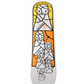 Alien Workshop Steve Berra Signed 2007 White Yellow Orange Size 7.75 Skateboard Deck