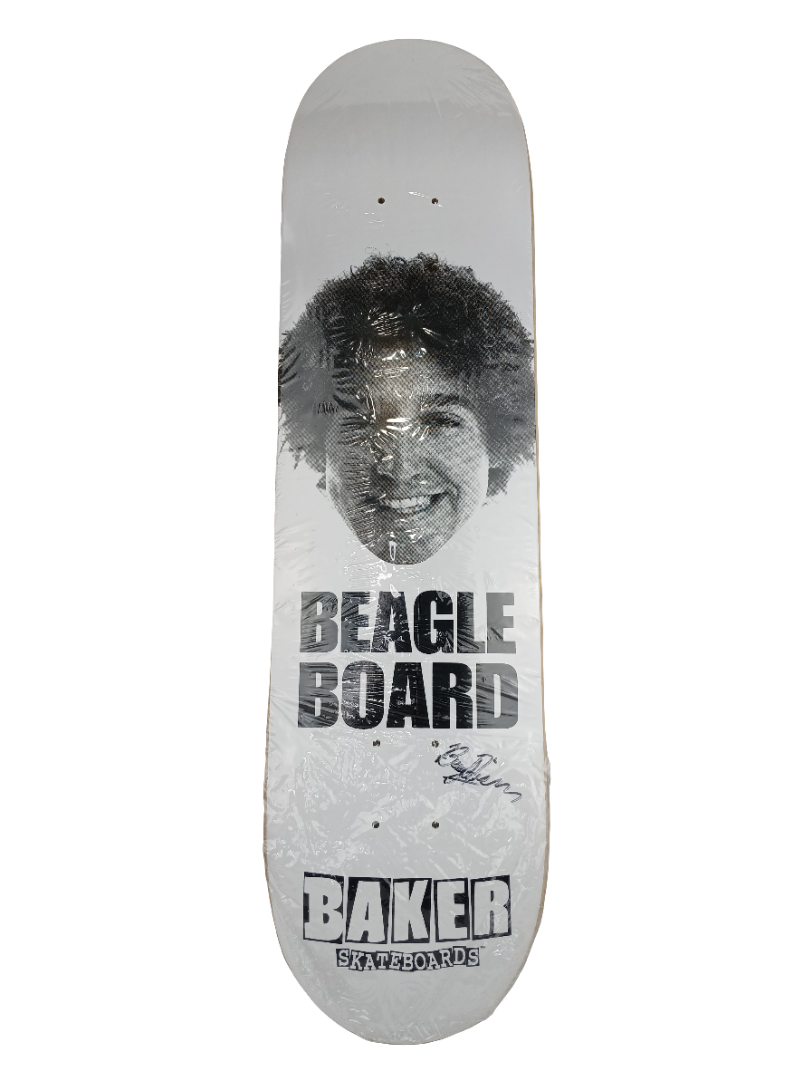 Baker Beagle Board Black White 7.9 Autographed Vintage NOS Deck