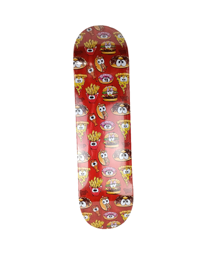 Thank You Daewon Song Junk Food Red Woodgrain Multi Size 8.5 Vintage NOS Deck