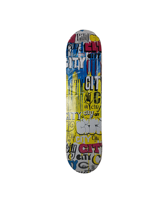 City Skateboards City Graffiti Handstyles Size 7.8" Vintage NOS Deck