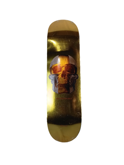 Primitive Paul Rodriguez Cross Skull Gold Size 8.4 Vintage NOS Deck