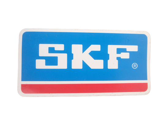 SKF Bearings White Red Blue 4" x 2" Vintage NOS Sticker