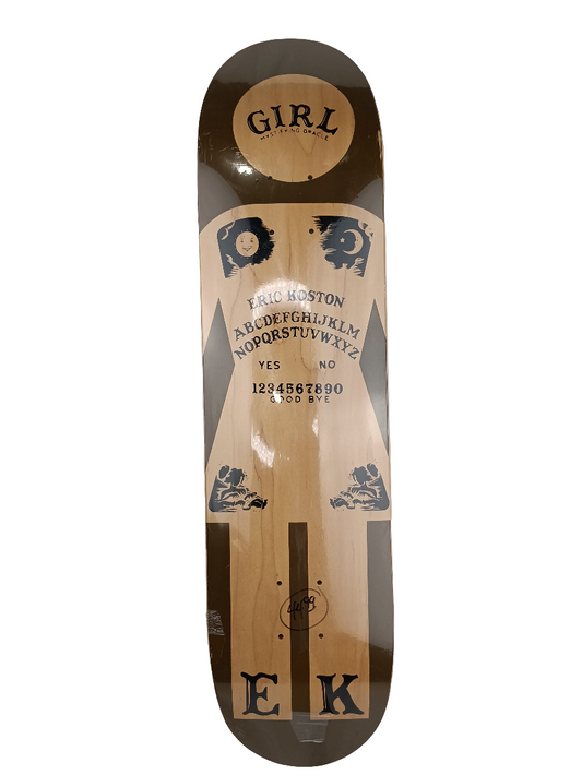 Girl Eric Koston Ouija Board Graphic Brown Blank Black Size 7.625 Skateboard Deck