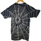Foundation Spiderweb Black White Mens Size Medium Slim Fit S/s Vintage Shirt