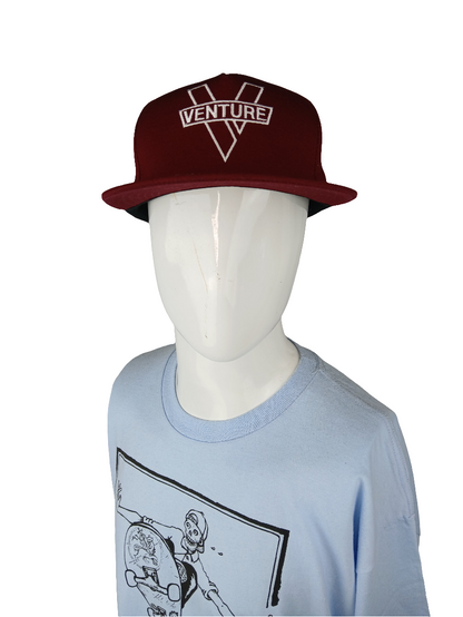 Venture Burgundy Silver Vintage NOS Snapback Hat