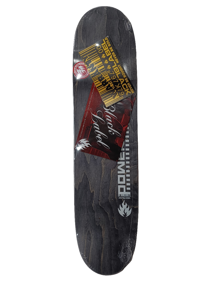 Black Label Pat Rakestraw Heart & Cross Swords Graphic Black Blue Size 8 Skateboard Deck