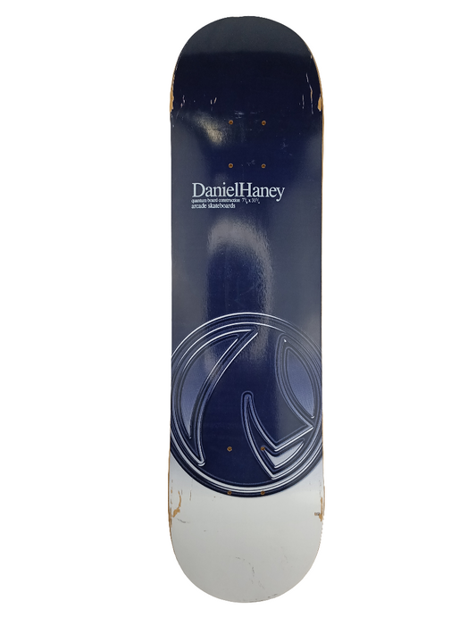 Arcade Daniel Haney Arcade Logo Navy White Size 7.75 Skateboard Deck