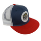 Diamond Supply Co. 1998 International Skateboarding Team Red Navy White Mesh Snapback Hat