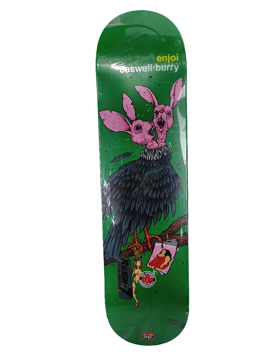 Enjoi Caswell Berry Mangled Animals Series R7 7.75" Classic Skateboard Deck