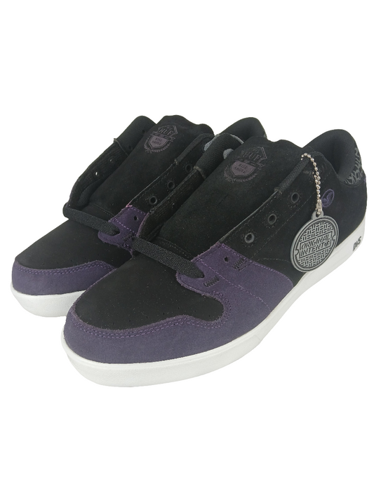 DVS Huf 5 Low O.I. Keith Hufnagel Black Purple Suede Size 10.5 Shoes
