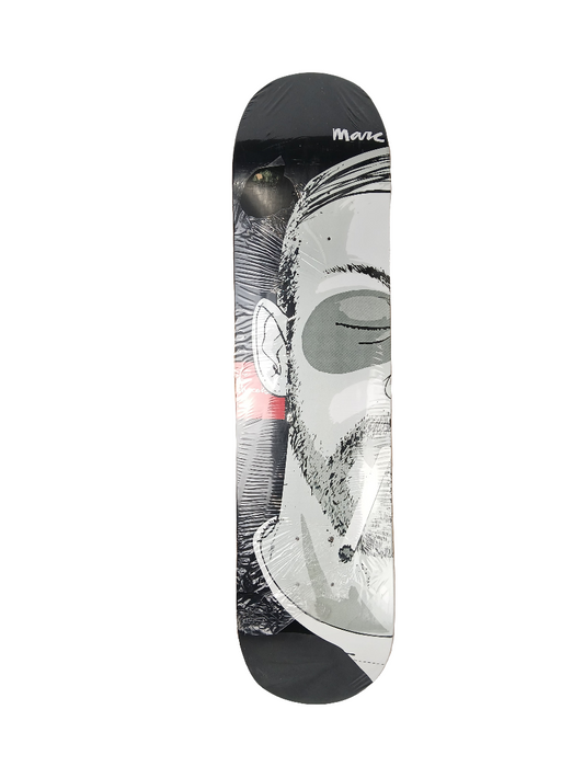 Chocolate Marc Johnson Portrait Series Smoking Black Red White Size 7.5" Vintage NOS Deck