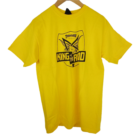 Thrasher King Of The Road 2010 Black Yellow Mens Size Medium S/s Shirt