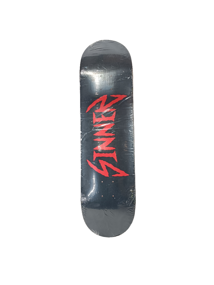 Life Extention Sinner Black Red Size 8.5" Vintage NOS Deck