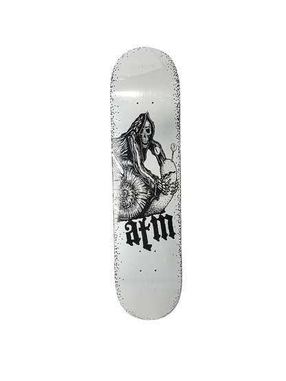 ATM Click Reaper Snail Black White Size 7.625" Vintage NOS Deck