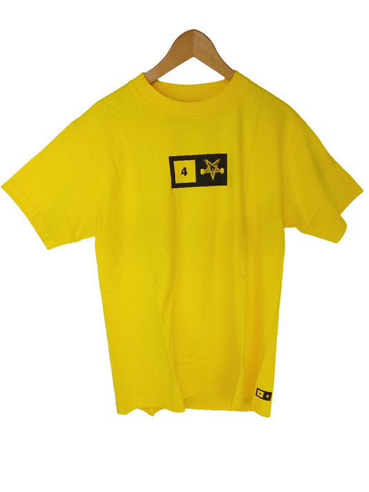 Fourstar X Thrasher Magazine Skategoat Yellow Black Mens Size Medium S/s Shirt