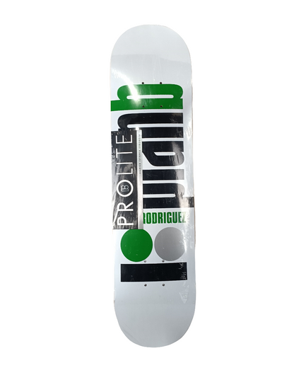 Plan-B Paul Rodriguez White Black Green Silver Size 7.75" Vintage NOS Deck