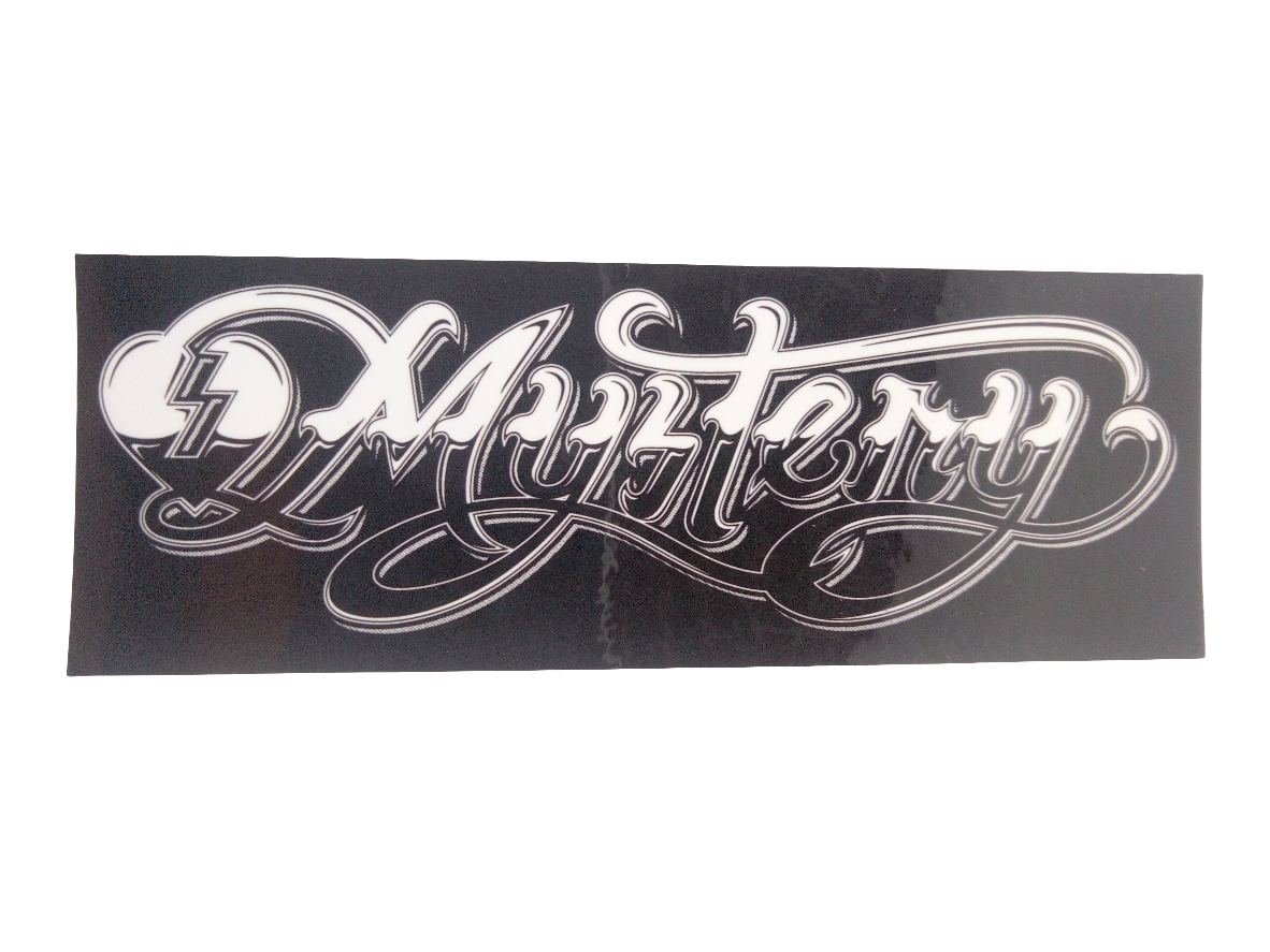 Mystery Skateboards Mystery Black White Fade Logo 5.5" x 2" Vintage NOS Sticker