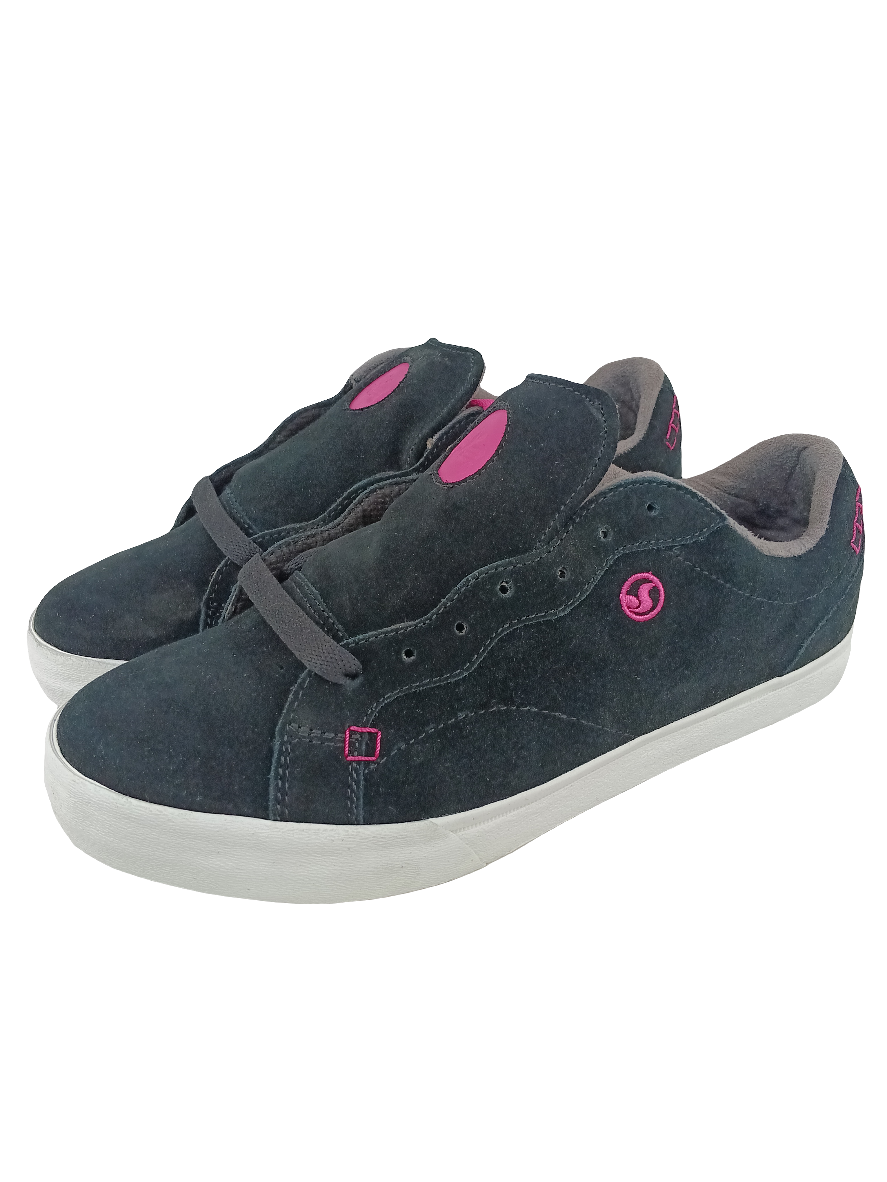 DVS Standard Lo Luxe Black Pink Suede Size 9 Shoes