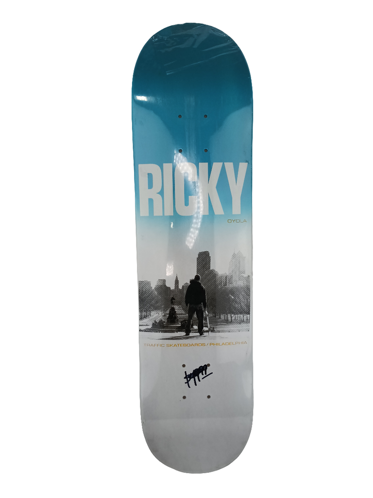 Traffic Ricky Oyola Cityscape Blue White Yellow 7.75