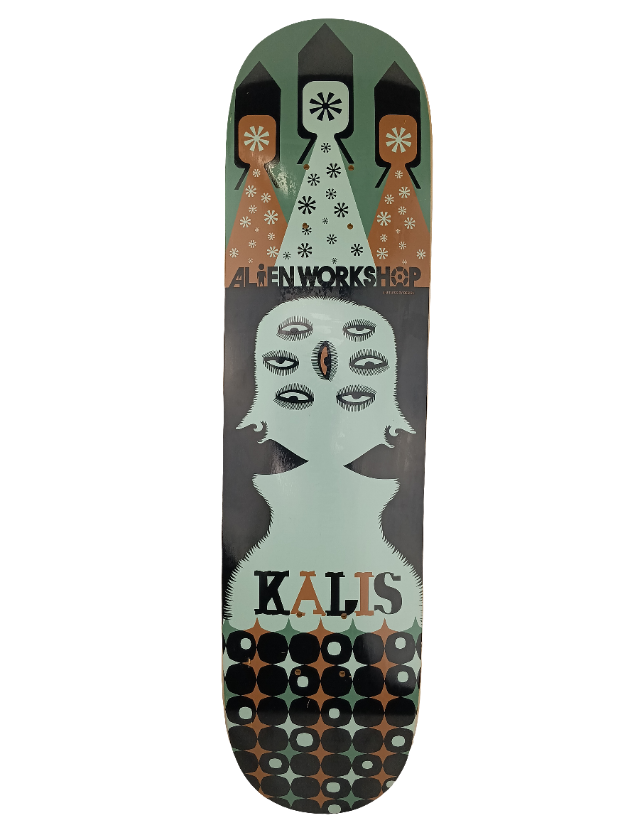 Alien Workshop Josh Kalis 7 Eyed Alien Graphic Black Brown Grey Size 7 –  western-skate-co