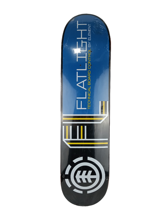 Element Flat Light Board Black Blue Yellow Size 7.9 Skateboard Deck