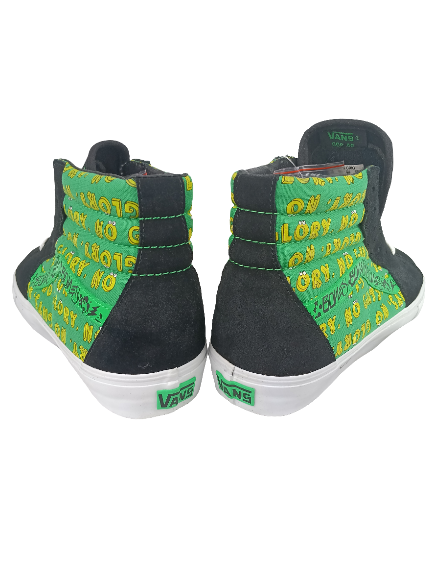 Vans Sk8Hi S Original Wtaps/No Guts No Glory Ke Black Green Size US Mens Size 10 Shoes