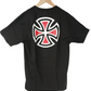 Independent Bar Cross Regular Black White Red Size M S/s Vintage Shirt