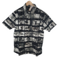 Huf EMB Short Sleeve Woven Black White Medium T-shirt