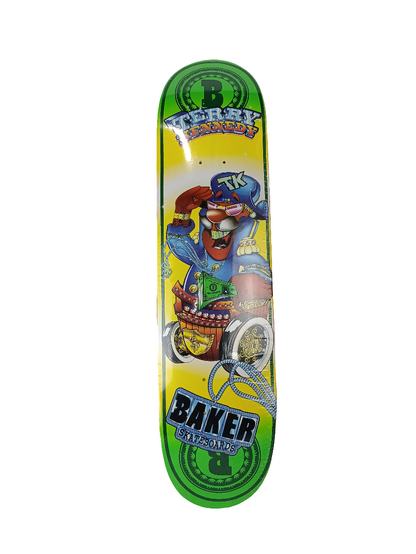 Baker Terry Kennedy Captain Crunch Green Blue Yellow Size 8.0" Vintage NOS Deck