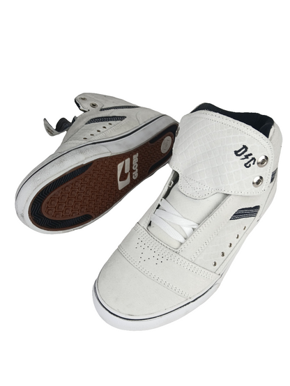 Globe David Gonzales AC DC The Heathen Hi White Suede Black US Mens Size 9 Shoes