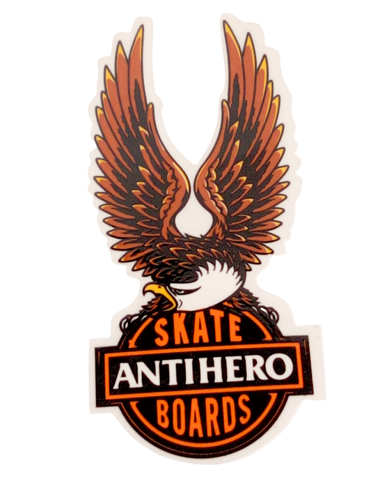 Anti-Hero Skate Antihero Boards Clear Black Orange 6" x 2.5" Sticker