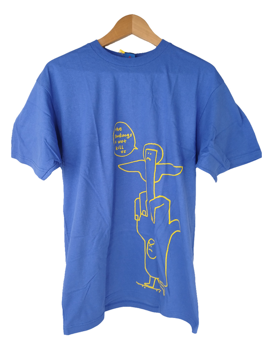 Krooked Mark Gonzales Finger Royal Yellow Size M S/s Shirt