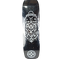 Black Label Duane Peters Emergency Skull & Crossbones Coat Of Arms Black White Size 8.75 Vintage NOS Shaped Deck