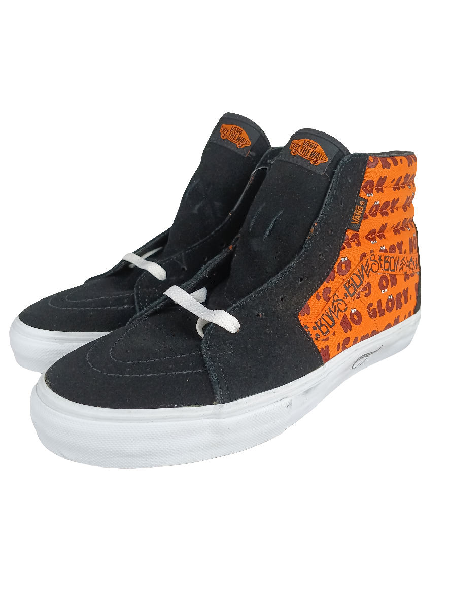 Vans Sk8Hi S Original Wtaps/No Guts No Glory Or Black Orange Size US Mens Size 9.0 Shoes