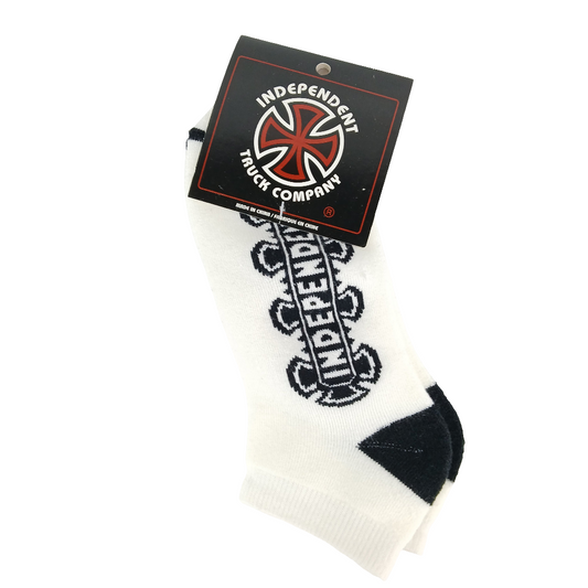 Independent Crosses Black White Low Cut Ankle Socks