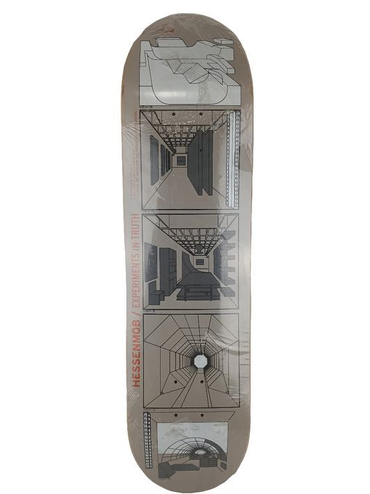 Hessenmob Experiments In Truth Grey White Orange 8.0" Vintage NOS Deck