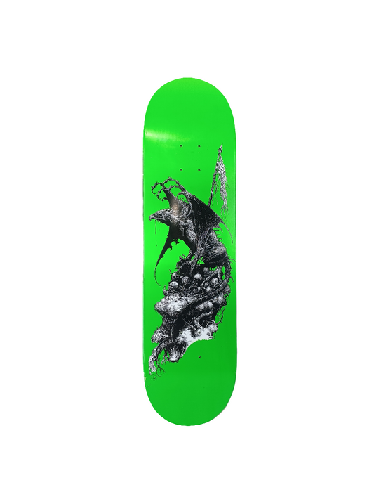 Creature Eagle Graphic Green Black White Size 8.5 Skateboard Deck