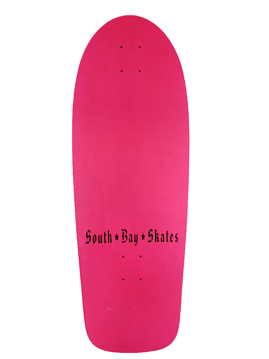 South Bay Skates Mike Smith Duck Graphic Pink Black Yellow Autographed By Mike Smith Size 10.75" Vintage NOS Deck