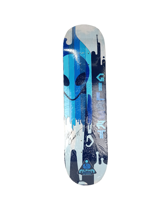 Alien Workshop Gilbert Crockett Alpha Aqua Teal White Autographed Size 8.25" Vintage NOS Deck