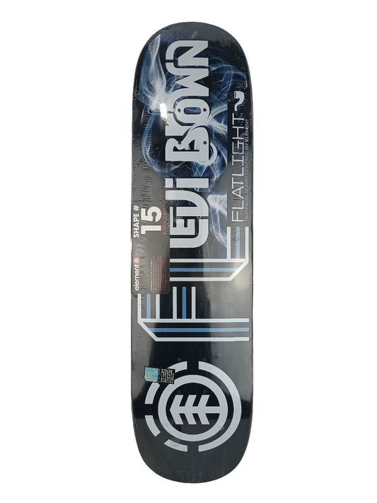 Element Levi Brown Flat Light Board Black Blue White Size 8.125 Skateboard Deck