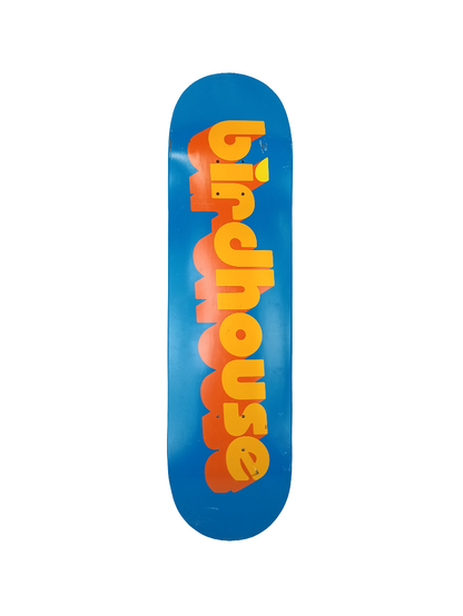 Birdhouse Skateboards Team Logo Blue Orange Yellow 8.375" Vintage NOS Deck