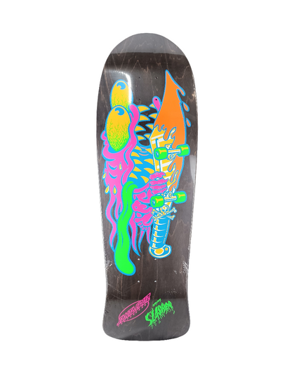 Santa Cruz Keith Meek Slasher Matte Pink Green Orange Reissue 10.1'' Vintage NOS Reissue Deck