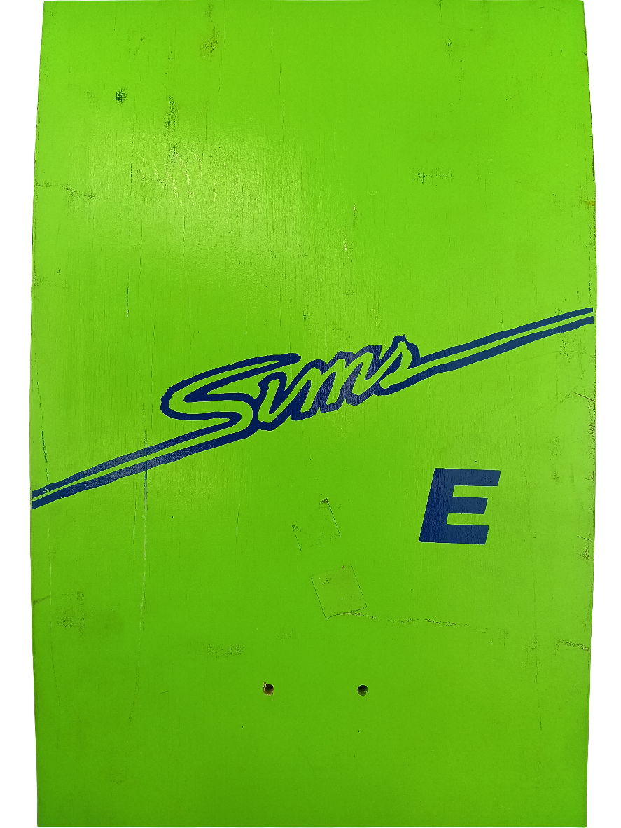 Sims Lester Kasai Splat E Series Green Purple Yellow 10" Original Vintage NOS Deck