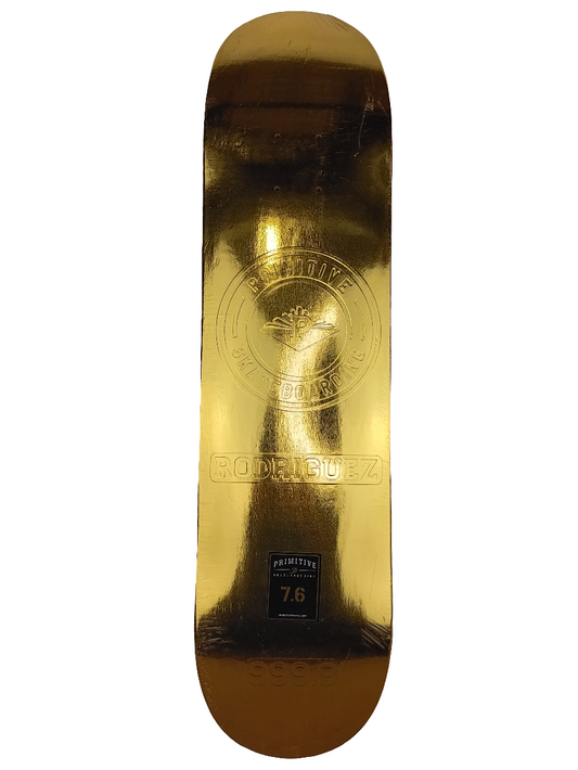 Primitive Paul Rodriguez Gold Bar Graphic Gold Size 7.6 Skateboard Deck